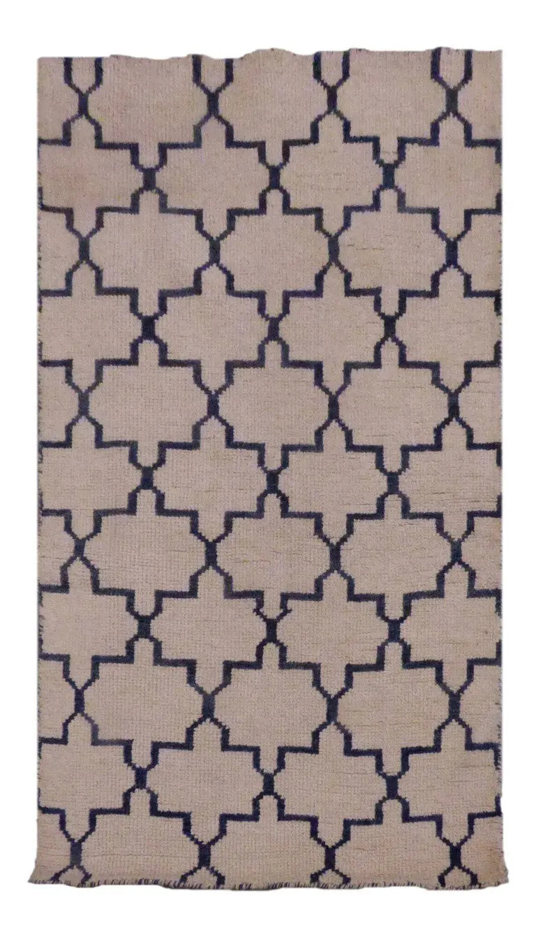 One Of The Kind Indian Modern Design Rug 5'3" X 3'5"